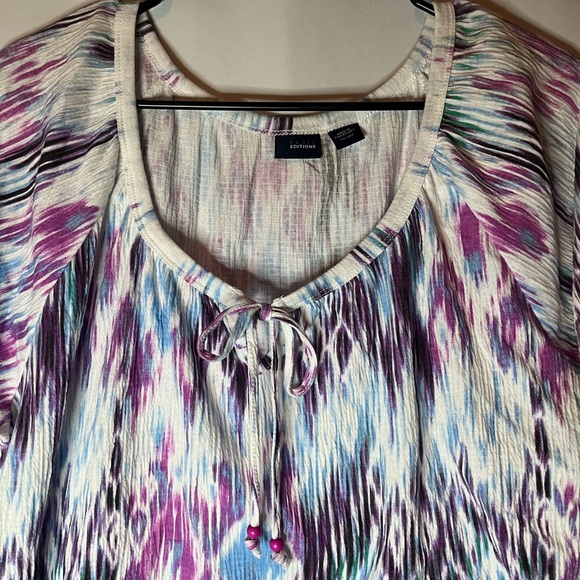 Basic Editions Multicolor Patterned Blouse - Picture 4 of 5